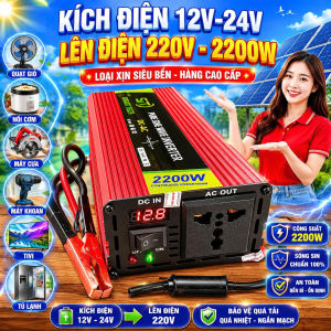 Kích Điện Biến Tần Sin Chuẩn 12V-24V–220V 2200W – hàng xịn loại Ổn Định