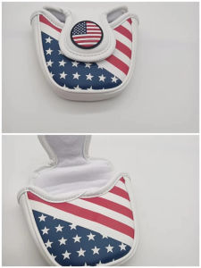 ส้ม Golf Mallet Cover Orange Golf Head Cover Grip Putter Golf Orange With Magnetic Closure For Taylormade Big Square