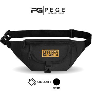 Tas Pinggang Pria Wanita PEGE Bertram Tas Waist Bag Polos Casual Untuk Sehari hari - PG 9081