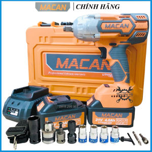 [ NỘI ĐỊA TRUNG] Máy Siết Bulong MACAN 21Vf Lực Siết Khủng 880Nm 2 Pin Động Cơ Không Chổi Than Tặng Phụ Kiện Như Hình