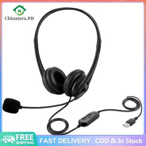 Noise Cancelling Headset with Mic USB Wired Headsets Adjustable Gaming Earphones for Call Center Online Class Rraining