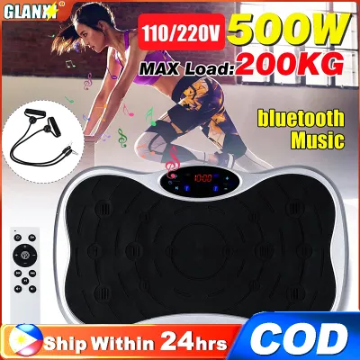 【COD】 Exercise Fitness Slim Vibration Machine Trainer Plate Platform Body Shaper Remote Control with Resistance Bands Indoor fitness equipment suitable for exercise and weight loss (official and genuine door to door same day delivery)