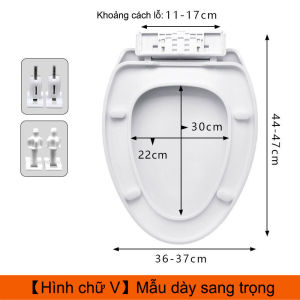 Hình chữ V/U Nắp bồn cầu nhựa Nhựa Trắng lắp bồn vệ sinh  chất liệu nhựa bền chắc dễ lắp đặtRơi Êm Cao Cấp Phù Hợp hầu hết các loại bồn cầu Bộ nắp bàn cầu nhà vệ sinh bằng nhựa cao cấp.