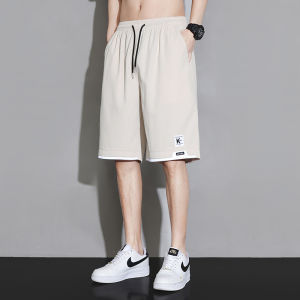2024 Quần short nam mùa hè thương hiệu thời trang lụa băng mỏng thể thao nhanh khô ngoài trời dài vừa thời trang mùa hè