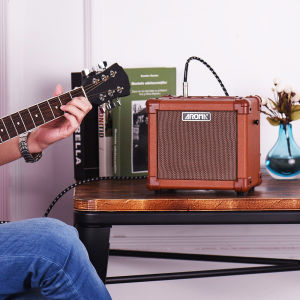 Amplifier Gitar Akustik 10 Watt AROMA AG-10A BONUS Strap Kabel Pick