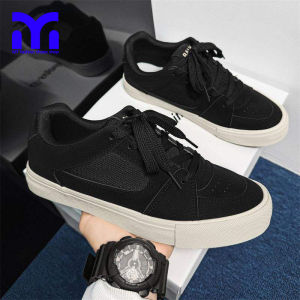 Black Bread Shoes Mens Spring and Autumn Breathable Couple Casual Shoes Mens Versatile Canvas Shoes Sneakers Suede Shoes
