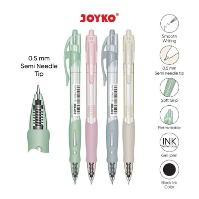 (12pc) PULPEN / PEN GEL Q GEL PASTEL / PENA JOYKO CETEK GP 265 PASTEL 0.5mm