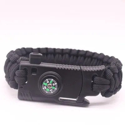 R.joy Kompas Paracord 5in1 Gelang Outdoor Peluit Api Survival