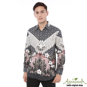 AO1A Agrapana Original Labda Hem Kemeja Baju Batik Pria Terbaru Couple Pasangan Lengan Pendek Cowok Modern Pekalongan Kapel Anak Muda Mewah Dewasa Kondangan Asli Laki-laki Kerja Premium Ori