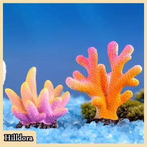 [Hilldora] สีสันสดใสมินิปะการังประดิษฐ์น่ารักประดับปลาตกแต่งพิพิธภัณฑ์สัตว์น้ำ Multicolor Resin Fashion DIY Art CRAFT Fish TANK Decoration