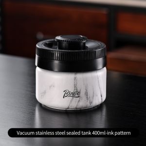 BINCOO Vacuum Sealed Coffee Bean Canister Coffee Storage Jar Home Stainless Steel Food-Grade Bottle 400ML/600ML/1200ML