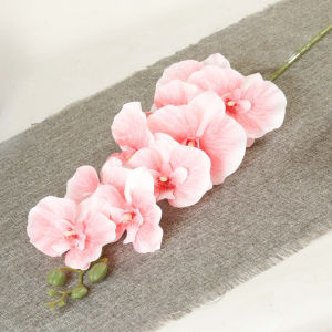 ANGGREK OMBAK / CATTLEYA ARTIFICIAL FLOWER / BUNGA ANGGREK BULAN 3D / BUNGA ANGGREK SUTRA 9 KUNTUM / ARTIFICIAL ORCHID FLOWER / PROPERTI DEKORASI / BUNGA ANGGREK RENDA ARTIFICIAL T96CM PREMIUM