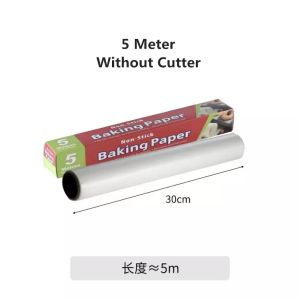 Baking Paper Roll with Cutter🔥Ready Stock🔥Non Stick Oil Proof Kertas Minyak Pelapik 食品级烘培纸