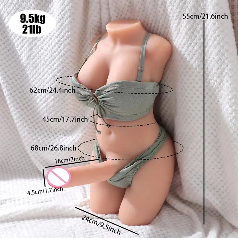 Privacy Realistic Half Body Shemale Doll Toy For Women Man Gay Big