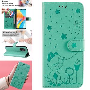 เคสโทรศัพท์กันตกสำหรับ OPPO A18 A38 A58 A78 A98 5G เคสฝาปิดหนังแบบพับมีกระเป๋าเงินแม่เหล็กลายการ์ตูน