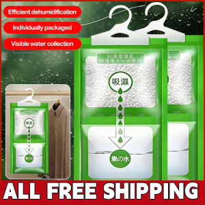 Free Shipping 1/2/3/5/10/20Pcs Leak-Proof Dehumidifier Bag with Visual Water Collector | Moisture Absorption Anti-Mold & Space-Saving Hanging Design Moisture Absorber Dehumidifier Bags – Hanging Closet Desiccant Packs
