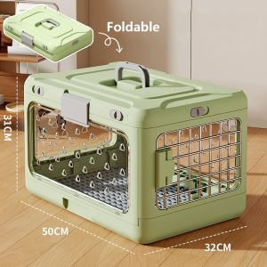 Lovinland Collapsible Cat Carrier Small Pet Carrier Box For Air and Travel Dog Kennel with Door Handle Outdoor Travel Luggage Bag Car Seat Carrier Box