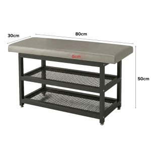 JIJI.SG Tregna Bamboo Shoe Rack Bench Convenient Seat Wearing
