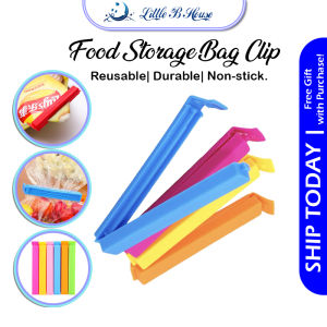 [Little B House] 10pcs Storage Food Bag Clips Reusable Sealer Clamp Kitchen Food Sealing Clips 零食密封夹 Penyepit Plastik - KW114