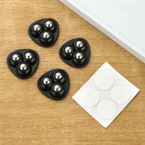 Set 4 Ròng Rọc Bánh Xe Di Động Bằng Thép Không Gỉ Không Đục Lỗ Thông Dụng Cho Đồ Nội Thất -LUMBL
