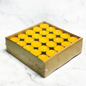 Singapore Local Warehouse Shipping | High Quality Smokeless Tea Light Butter Lamp Candles 4/8hrs Burn Time Multi-Color (Yellow/White/Red) (1 Box)