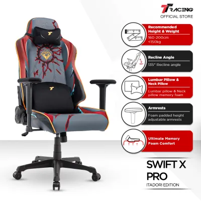 TTRacing Swift X Pro Gaming Chair Ergonomic Office Chair - 2 Years Official Warranty