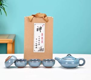Tea Pot Set 冰裂釉茶具套装一壶四杯陶瓷
