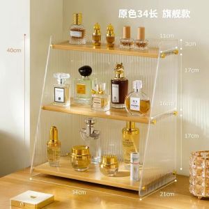 ~SG Stock~ 1/2/3/4 Tiers Acrylic Wooden Shelf Acrylic Rack Desktop Shelf Desktop Rack Cosmetics Storage Rack Perfumes Storage Rack Perfume Rack Perfumes Shelf Figures Collectibles Showcase Soft Toy Displays Rack Toy Displays Rack Cups Rack Desk Rack