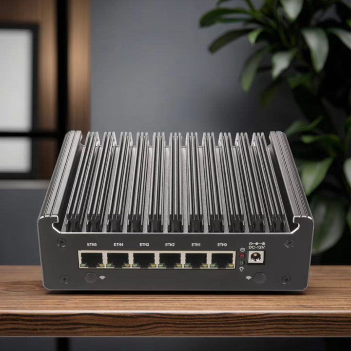 Cisco Mini Router Fanless Fanless Firewall 6LAN i226-V 2.5G Soft Router Mini PC Pen-tium Gold ...