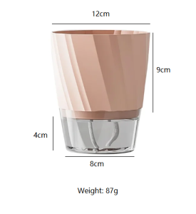 New Nordic Athens Style Lazy Water Free Resin Automatic Absorbent Transparent Round Plastic Hydroponic Flower Pot