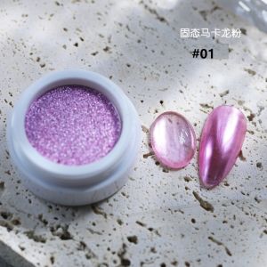 Manicure Macaron Aurora Solid Magic Mirror Powder Shiny Delicate Nail Art Water Ripple Outline Fairy 美甲马卡龙极光固态魔镜粉