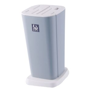 MODECO Knife Holder | Knife & Scissors Case Block | Misty Blue | Kitchen Organizer | Space Saver