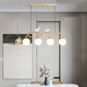 Lampu Gantung Plafon LED Modern Untuk Ruang Makan Hias Gantung Plafon Nordic Bentuk Burung Lampu