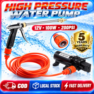 COD+ 12V Car Washer Gun Pump High Pressure Cleaner Car Care Portable Machine Electric Cleaning Auto DeviceOriginal NEW style copper plated nozzle with thick rod high pressure household watering garden forest multifunctional car wash water gun