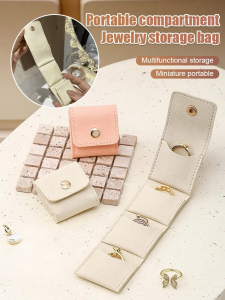 Outdoor Travel Compartmented Earring Bag Ring Jewelry Storage Bag