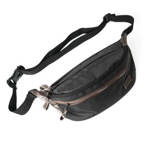 Coppo Tas Selempang Waterproof Waistbag Bahan Codura Bimo Kombinasi Kulit Sapi Tipe V41