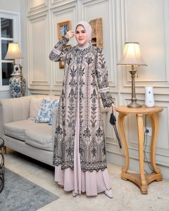 Dress Lebaran Wanita 2025 Viral Kekinian Dress Brokat Pesta Kondangan Terbaru Gamis Muslim Wanita Remaja Dewasa Mewah Elegan Gaun Maxi Brukat Mix Swarovski Bisa Cod