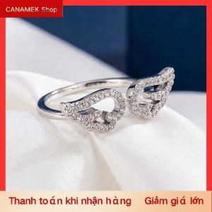 CS Đôi Cánh Thiên Thần Có Thể Điều Chỉnh Vòng Cho Phụ Nữ Micro Inlay Hollow Thiết Kế Độc Đáo Đồ Trang Sức Thời Trang Quà Tặng Cho Đảng Và Hàng Ngày Mặc