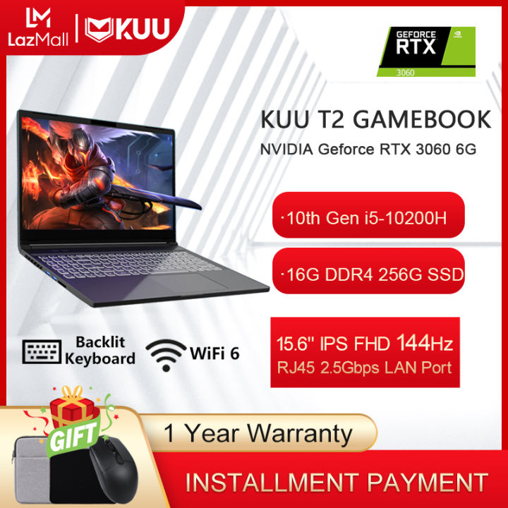 Gaming Laptop KUU T2 Gamebook NVIDIA Geforce RTX 3060 6G Intel
