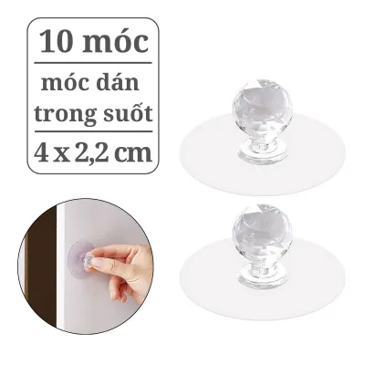 Combo 10 Móc INOX Dán Tường Living C Miếng Dán Nhựa Móc Inox Chắc Chắn Chịu Lực Siêu Bền