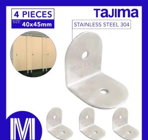 Stainless Steel 304 Bracket Bathroom Restroom Toilet Partition Door Accessories (4 pieces)