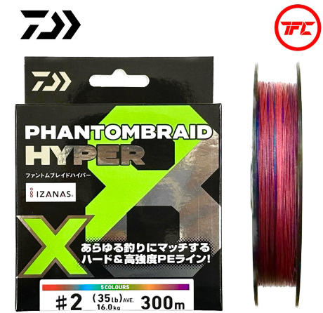 2023 New DAIWA Phantom Braid Hyper X8 300m PE Braided Fishing Line  Multicolor IZANAS