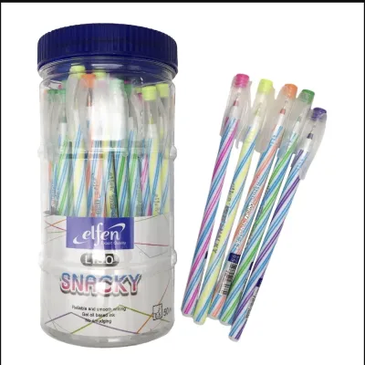 ปากกา LISO Snowy Snacky Smoothie สีน้ำเงิน 50 ด้าม ยี่ห้อ Elfen / 1 กล่อง