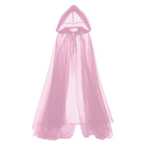 Seethrough Sheer Hooded Capes Ponchos Shawl Breathable Polyester Long Cloak For Outdoor Wedding Beach Event Gathering