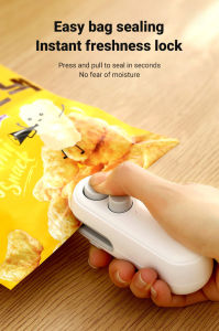 Mini Electric Sealer Portable Food Bag Sealer And Cutter/Compact Snack Sealing Machine For Home Kitchen Use/Handheld Heat Sealing Tool