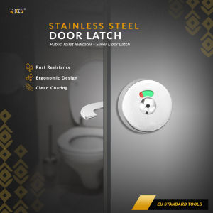 Grendel Partisi Indikator Toilet Stainless Toilet Door Latch DRL-901SV