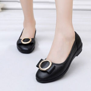 In-Stock WomenS Closed-Toe Shoes Spring And Autumn Fashion Low-Top WomenS Shoes Solid Color Breathable Wedge Casual Shoes