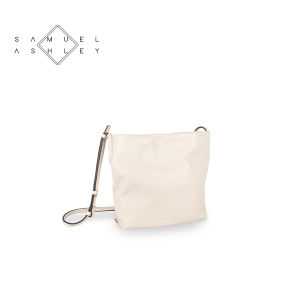 Samuel Ashley Women Poppy Leather Crossbody Bag (Milk)