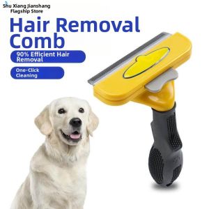 Pet Grooming Comb Dog Hair Remover Brush Cat Comb Pet Care Tools Orange medium size
