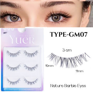 2024 YUER false eyelashes 10 rows capacity single cut Air nude makeup nature false eyelash handmade Fake Eyelashes 3 Pair per box